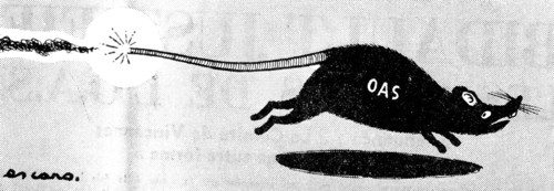Caricature by Escaro against the O.A.S. published in "Libération"