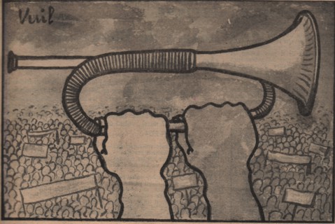 Caricature by Vuil published in "France-Nouvelle"