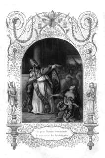 Le pape Damase 1er (mort en 384) commande le massacre des hérétiques