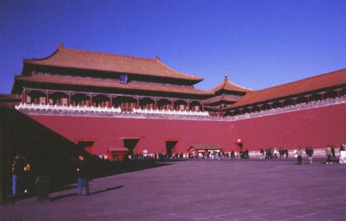 Le Palais Impérial, la Cité Interdite à Beijing/Pékin, la Porte Méridienne