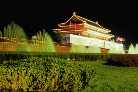 La place Tian'anmen, de nuit