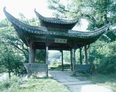 Pavilion, ancient architecture, Wuyuan