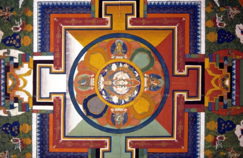 Fresque au pied du Palais de Potala
