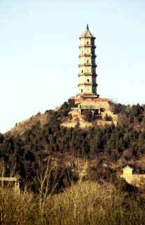 Pagode à Yuquanshan, mont du printemps de Jade