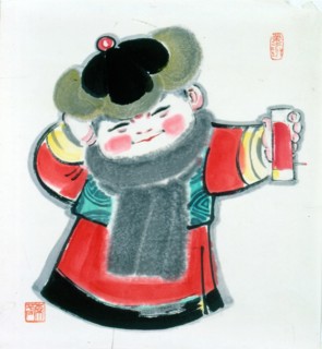 Peinture chinoise représentant un enfant