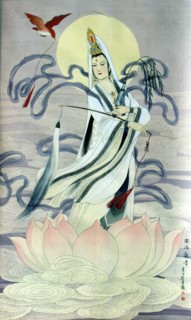 Traditional Chinese painting: Guanyin, the Goddess of Mercy