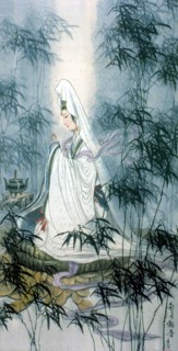 Traditional Chinese painting: Guanyin, the Goddess of Mercy