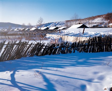 Paysage enneigé dans le nord-est de la Chine