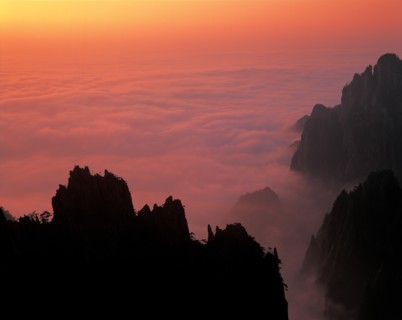 La montagne Huangshan, province de l'An Hui, Chine