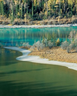 Lac Hanasi, province du Sinkiang, Chine