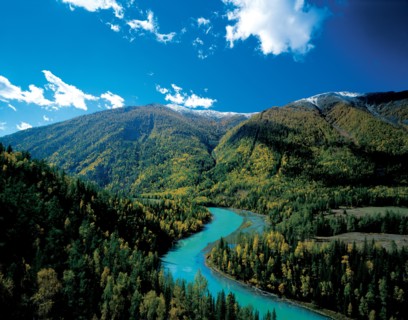 Lac Hanasi, province du Sinkiang, Chine