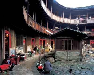 Village, Tu Builing, province du Fujian, Chine