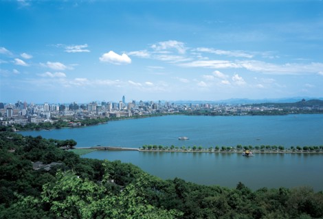 Lac de l'Ouest, ville de Hangzhou, Chine