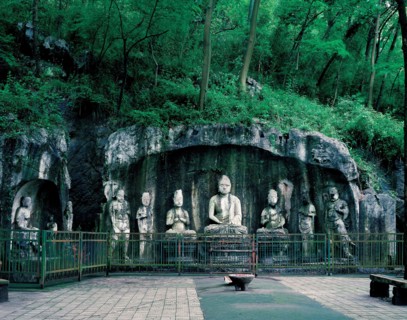 Statue en pierre, Ciyunling, province du Hangzhou, Chine