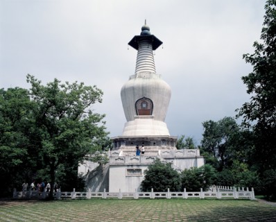 Pagode Blanche, Lac de l'Ouest, Pont des cinq pavillons, Yangzhou, province du Jiangsu, Chine