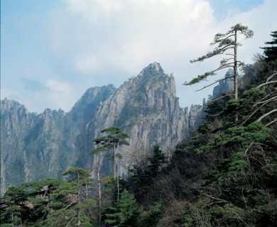 Le sommet de Shixin du Mont Huangshan, Chine