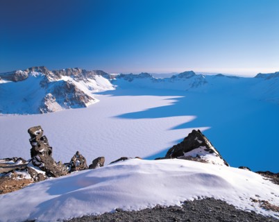 Rochers enneigés, Chine