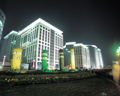 Immeubles illuminés, Chine