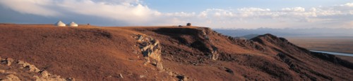 Steppe de Bayinbuluke dans la région de Sinkiang, Chine