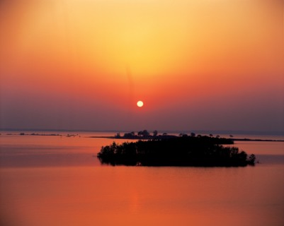 Bassin de la ville de Jingmen, dans la province de Hubei, Chine