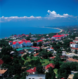 Vue de la station balnéaire de Beidaihe, Chine