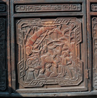 Gravure sur bois, ville de Pingyao, province du Shanxi, Chine