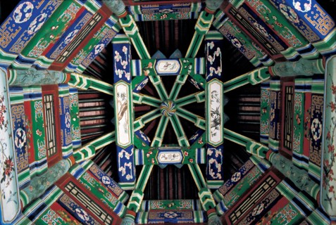 Voûte décorée du Palais d'été, Pékin, Chine