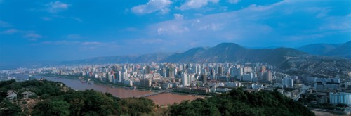 Ville de Lanzhou, province du Gansu, Chine