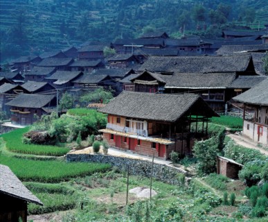 Village de l'ethnie miao, Chine