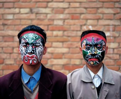 Visages peints, Chine