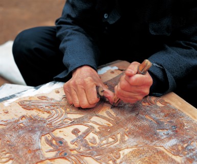 Woodcut, Spring Festival Picture, Shanxi