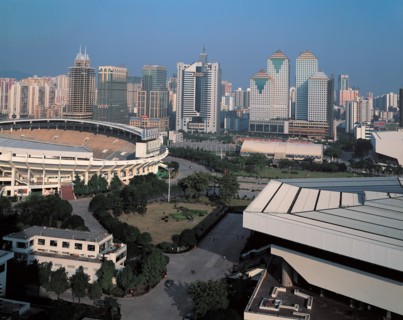 Le stade Tianhe, Chine