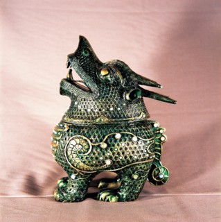 Objet en bambou peint, Chine