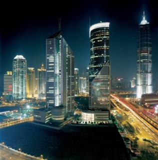 Quartier de Pudong à Shanghaï, Chine
