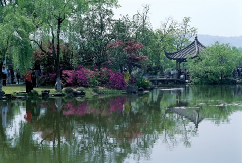 Îlot sur le Lac de l'Ouest d'Hangzhou, province du Zhejiang, Chine