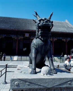 Kylin en bronze, Chine