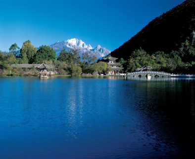 Lac à Lijiang, province du Yunnan, Chine