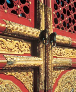 Door, detail, China