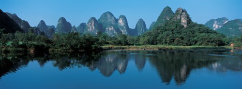 La rivère Li à Lijiang, entre Guilin et Yangshuo, province du Guangxi, Chine