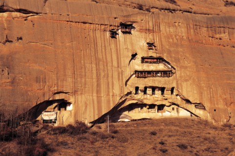 Les grottes Matisi près de Zhangye, Gansu
