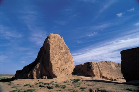 La Grande Muraille près de Yongchang, Gansu. Dynastie Ming.