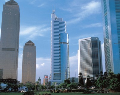 The skyscraper of World Trade Centre, Guangzhou, China
