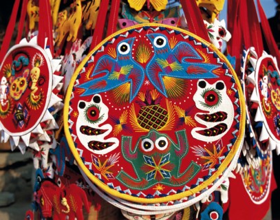 The embroidery pouch handcraft by Chinese people,one of the folk arts.