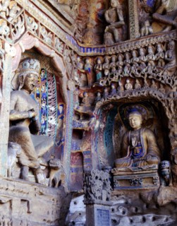 Buddha statues in Yungang Cave,Datong, China
