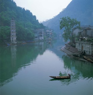 Tujing river across Pheonix town of Henan,China