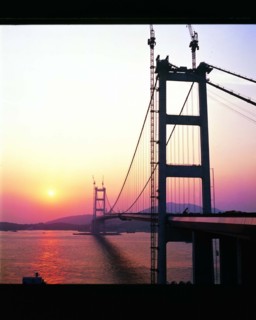 A modern suspension bridge of China