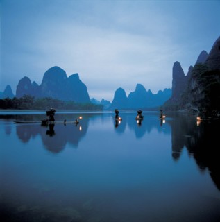 Cormorant fisherman on Lijiang river,Guilin,China