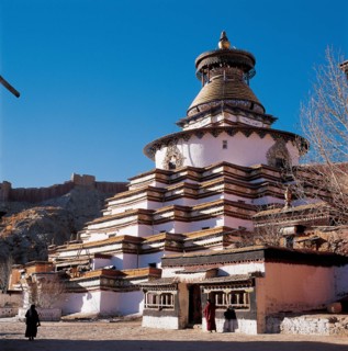 Wanfo pagoda in Baiju Monastery in Gyangze,Tibet,China