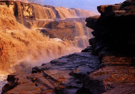 Hukou waterfall of Yellow River,China