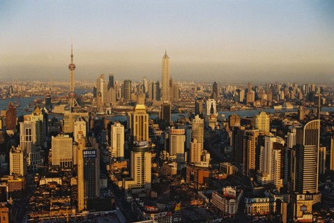 The skyline of Shanghai,China